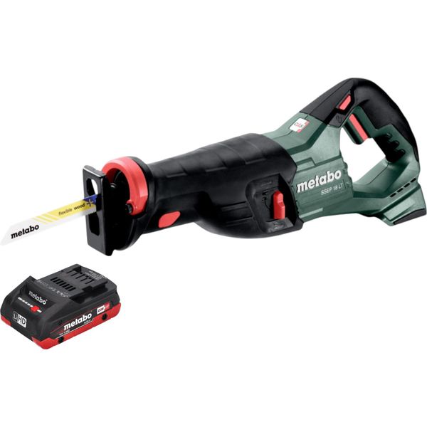 Metabo Ssep 18 Lt Seghetto Radiale A Batteria 18 V 32 Mm + 1X Batteria Lihd 4,0 Ah - Senza Caricabatteria-image