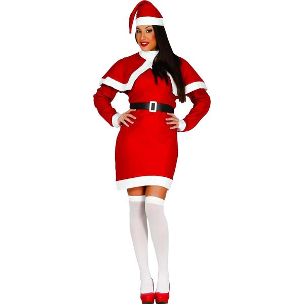 Fiestas Guirca - Costume Da Babbo Natale Per Donna, Set Natalizio FG1580 (M) (Rosso/Bianco)-image