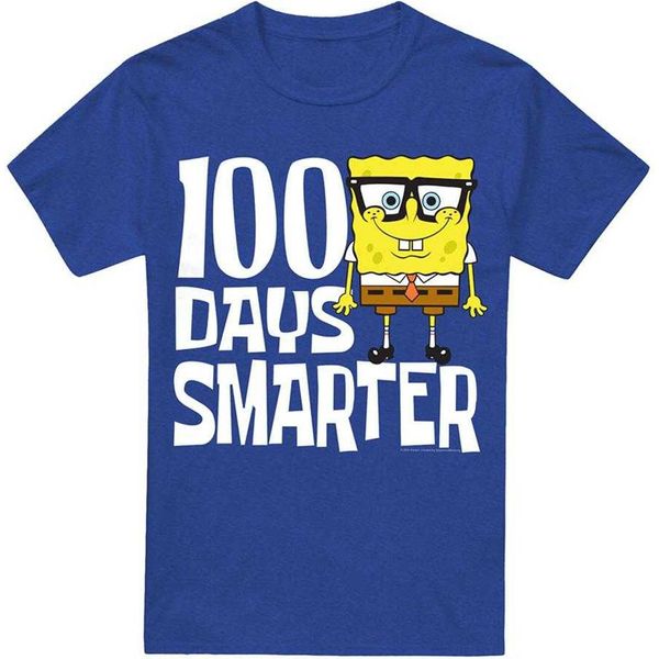 Spongebob Squarepants - Maglietta Da Uomo/Donna Unisex, Screziata TV28711 (S) (Blu Reale)-image