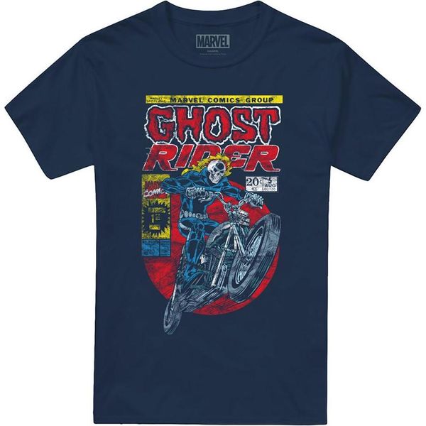 Ghost Rider - Maglietta Da Uomo/Donna Unisex TV28796 (4XL) (Navy)-image