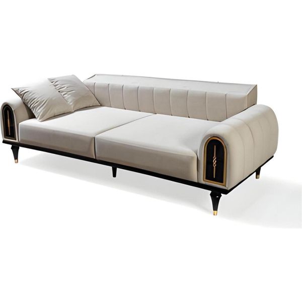 Esclusivo Salotto Moderno A 3 Posti Divani In Tessuto Divano Letto Di Design-image