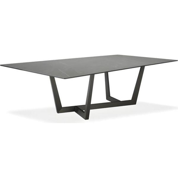 Tavolo Da Pranzo Tavolo Da Sala Da Pranzo In Metallo Grigio Tavoli Tavoli Da Pranzo Mobili D'arredo-image