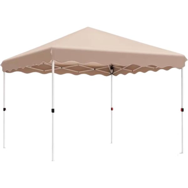 Gazebo - Padiglione - Tenda Pop-Up Per Feste - Tenda Da Spiaggia - Per Patio, Giardino E Feste - 3X3M - Beige - Impermeabile E UV50+ - Altezza Regolabile-image