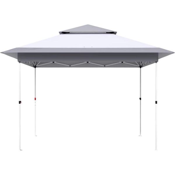 Gazebo Bolt Edge 3,6X3,6 M - Gazebo Pieghevole - Impermeabile - Grigio Chiaro - Tenda Da Festa Per Giardino, Terrazza Ed Eventi - Struttura In Acciaio - Senza Pareti Laterali-image