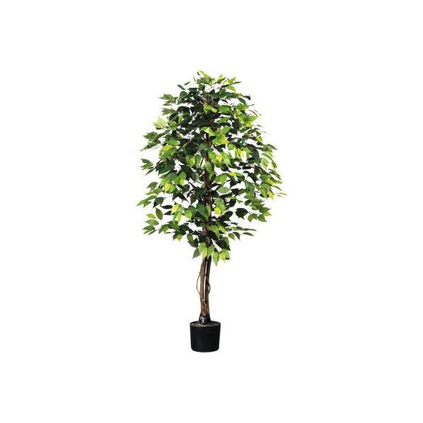 Pianta Artificiale Ficus Benjamini 150 Cm, 840 Foglie In Vaso 16X14 Cm, Verde, Decorazione-image