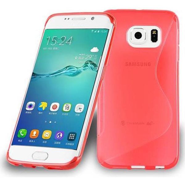 Cadorabo Custodia Protettiva Per Samsung Galaxy S6 Edge Plus Cover In Rosso Custodia Per Telefono Cellulare Custodia In Silicone Tpu-image