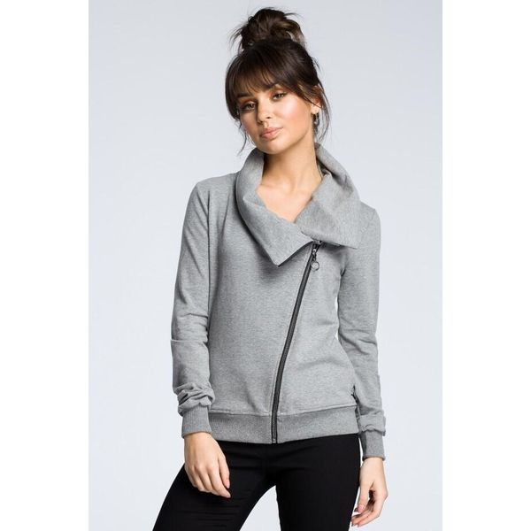 Bewear Felpa Donna Bunlemphius B071 Grigio Con Zip S-image