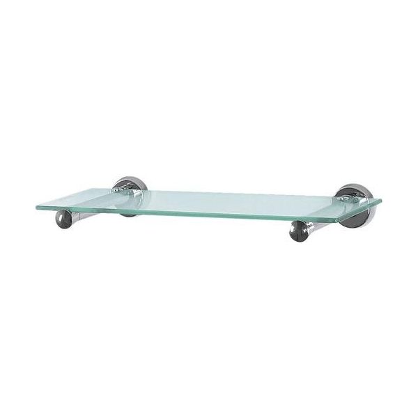 Mensola A Muro In Vetro Spirella Mensola Da Bagno Sydney Mensola A Muro Per Il Bagno In Vetro E Acciaio Inox 40 Cm - Da Forare-image