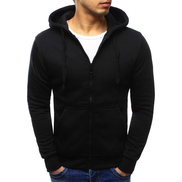 Dstreet Felpa Da Uomo Con Cappuccio E Zip Fingal Nero M-image
