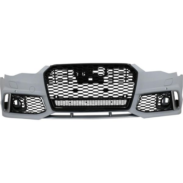 Paraurti Con Griglia A Nido D'ape Per Audi A6 C7 4G Facelift 15-18 RS6 Look Pdc Sra.-image