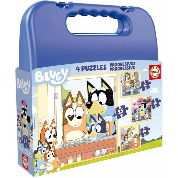 Educa - Set Di Quattro Puzzle Progressivi Da 12 A 25 Pezzi Con Personaggi Blu. Da 3 Anni (19830) Educa-image