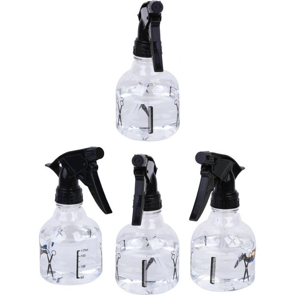 Set Di 4 Flaconi Spray Per Parrucchieri 250Ml - 4 Pezzi Spruzzatore Manuale Per Capelli Nebulizzatore Flacone Spray Per Piante Flacone A Pompa Riutilizzabile Nebulizzatore D'acqua Flacone Spray Per Piante Vuoto-image