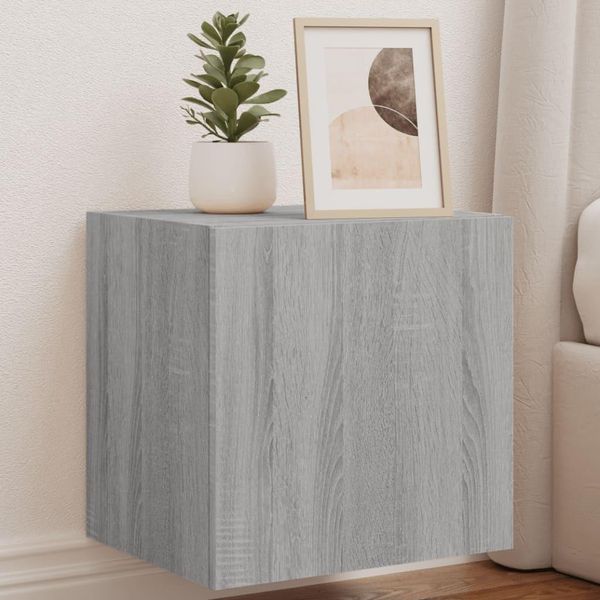 Maison Exclusive - Mobile Tv Con Luci Led 2 Pezzi. Grigio Sonoma 40,5X35X40 Cm-image
