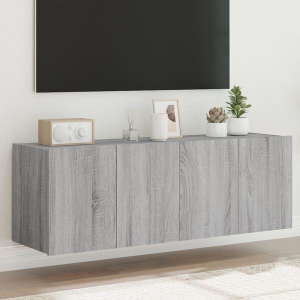 Maison Exclusive - Mobile Tv Con Luci Led 2 Pz. Grigio Sonoma 60X35X41 Cm-image