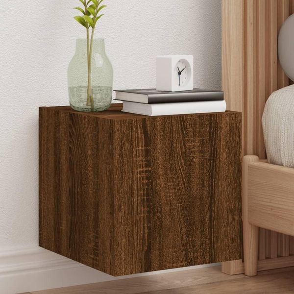 Maison Exclusive - Mobile Tv Con Luci Led 2 Pz. Effetto Rovere Marrone-image