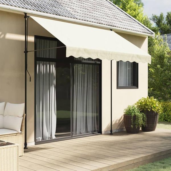 Maison Exclusive - Tenda Da Sole Retrattile Crema 250X150 Cm Tessuto E Acciaio-image