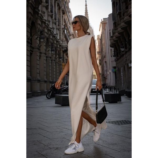 Made Of Emotion Maxi Abito Donna Vap M790 Crema L-image