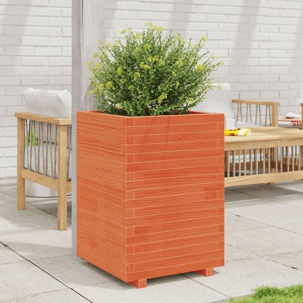 Maison Exclusive - Fioriera Giardino Marrone Cera 50X50X72,5Cm Legno Massello Pino-image