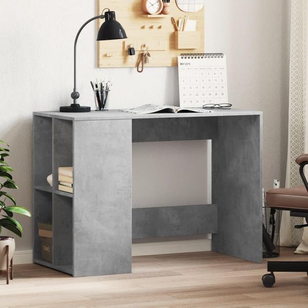 Maison Exclusive - Scrivania Grigio Cemento 102X50X75 Cm Materiale Ligneo-image