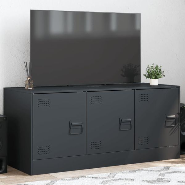 Maison Exclusive - Mobile Tv Antracite 99X39X44 Cm Acciaio-image