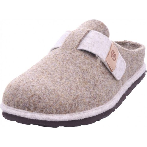 Pantofola Da Donna Rohde In Feltro Con Chiusura A Velcro E Plantare Estraibile D.Meran 6812, Misura:40 Eu, Colore:Beige-image