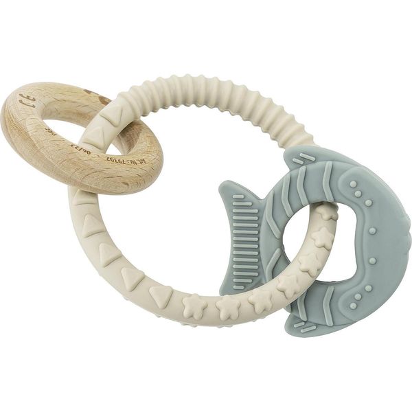 Anello Per Dentizione In Legno Reer In Silicone Biteduo Supportato-image