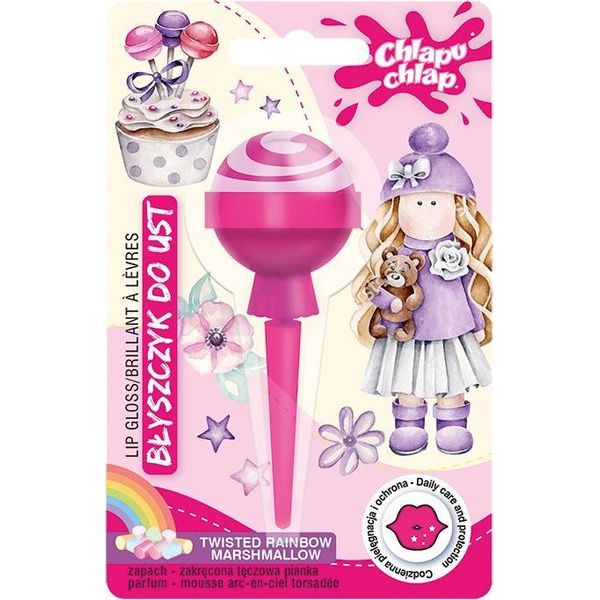 Lollipop Lip Balm Twisted Rainbow Marshmallow/Twisted Rainbow Marshmallow ** Chlapu Chlap-image