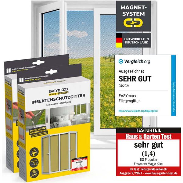 Easymaxx Insect Protect Zanzariera Magnetica Set Di 2 - Max. 150X180Cm-image