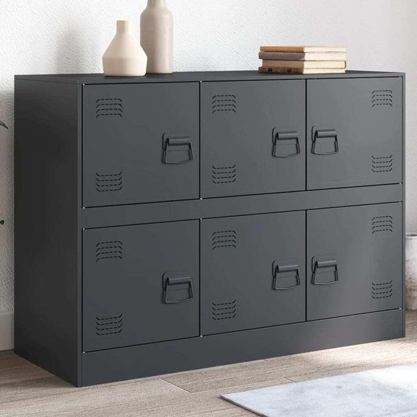 Maison Exclusive - Credenza Antracite 99X39X73 Cm Acciaio-image