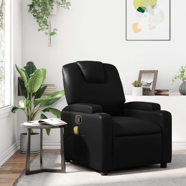 Best MöBel Poltrona Reclinabile Per Massaggio, Pelle Finta, Nero - Tv E Poltrone Reclinabili CL9712312 1Pacco-image