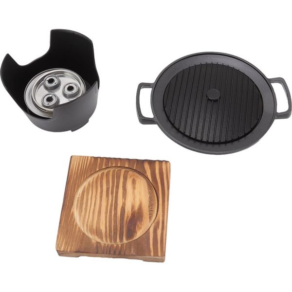 Hibachi Grill Smokeless Telaio In Legno Lega Di Alluminio Facile Montaggio Portatile Charcoal Grill Per Il Campeggio Casa Barbecue-image