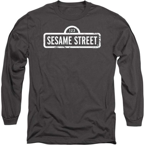 Sesame Street - Maglietta "One Colour"" Per Uomo/Donna Unisex, Manica Lunga TV28617 (Xxl) (Carbone)"-image