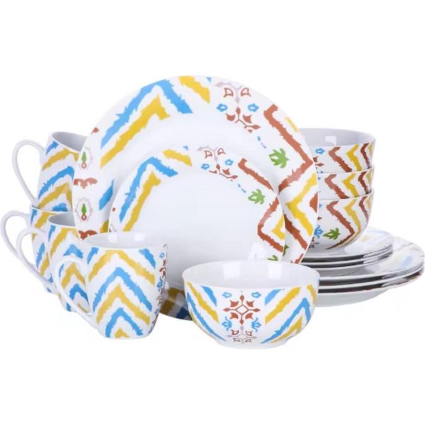Set Da Portata Belviano - 16 Pezzi - 4 Persone - Bianco - Piatti Da Portata, Piatti Fondi E Piatti Da Colazione - Ceramica-image
