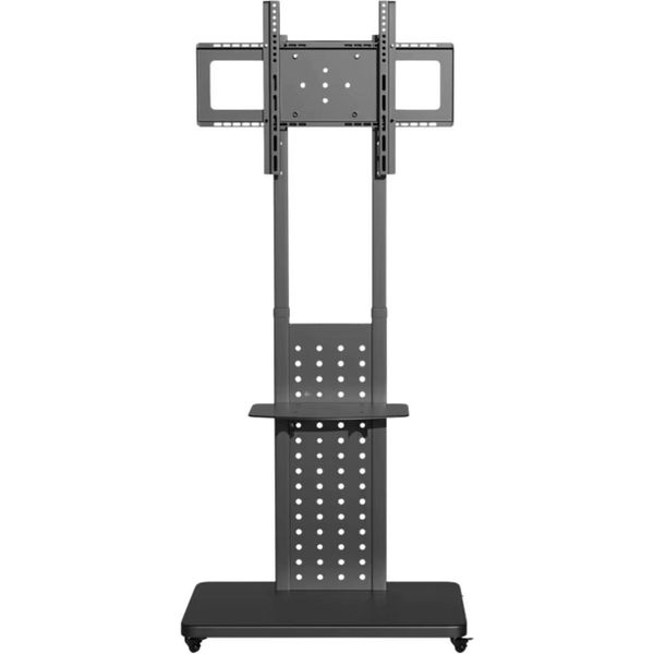 Supporto Da Pavimento Per Tv, Mobile - Anche Verticale - Per Tv Da 32"-65"" - Supporto Standard Universale - Regolabile In Altezza - Nero"-image