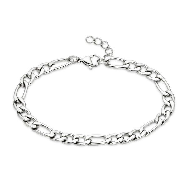 Edelstahlarmband "Schmuck Geschenk Figarokettengliederung", Silber (Edelstahlfarben), Aniston Jewelry & Watches, ArmbäNder, Damen, 21Cm, Edelstahl, Edelstahlarmband-image