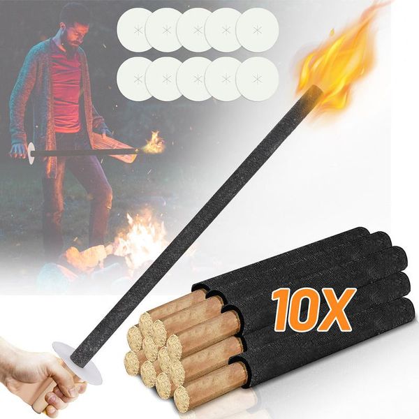 Tolletour Torce Da Giardino Torce Di Cera Di Alta Qualità Tempi Di Combustione Diversi Torce Di Cera Di Alta Qualità Con Tempi Di Combustione Diversi 90Min 72Cm 10X-image