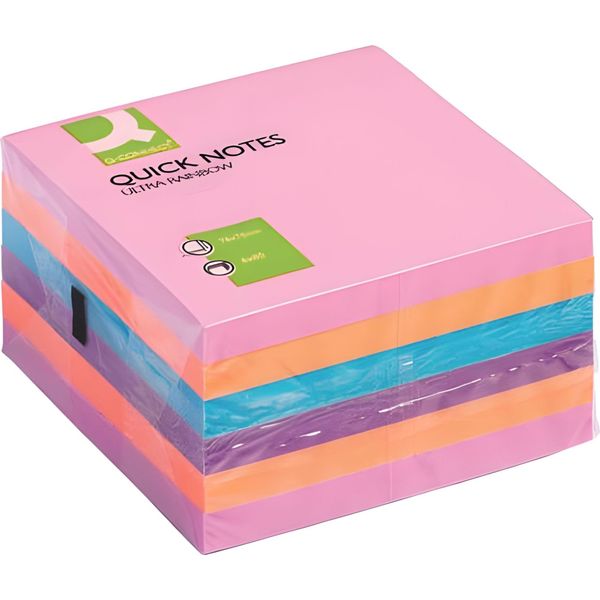 Q-Connect® KF02515 Note Adesive Quick Notes - Ultra Colori, 76 X 76 Mm-image