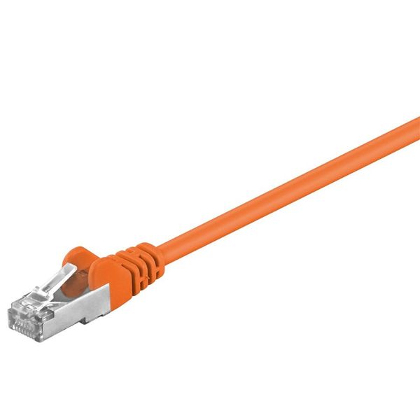 Goobay 93460 Cavo Patch Cat 5E, F/Utp, Arancione, 2 M - Miscela Di Rame Cca-image