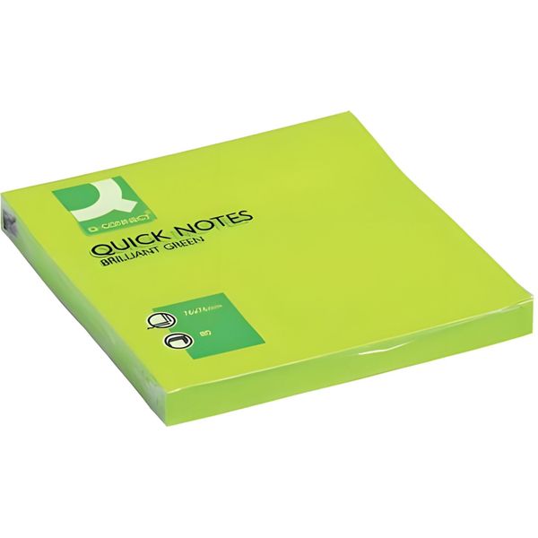 Q-Connect® KF10515 Note Adesive Brillanti - 76 X 76 Mm, Verde-image