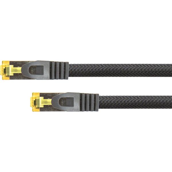Python Patchkabel M. Cat.7 Rohkabel Nylongefl. Schwarz 2M-image