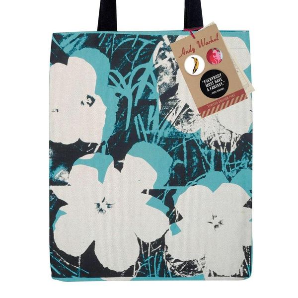 Galison Borsa In Tela Fiori Andy Warhol-image