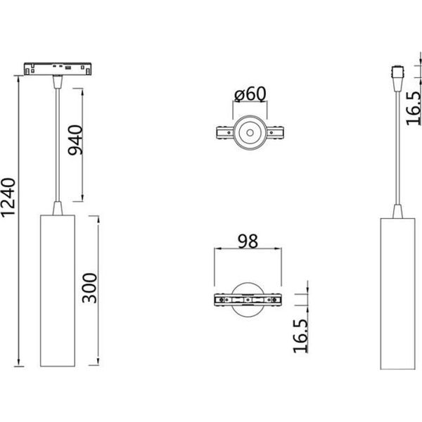 Maytoni Magnet Led Luce A Binario 13W Luce A Sospensione Bianco Caldo-image