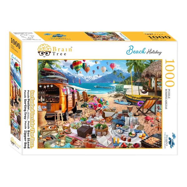 Brain Tree Puzzle Beach Holiday 1000 Pezzi-image
