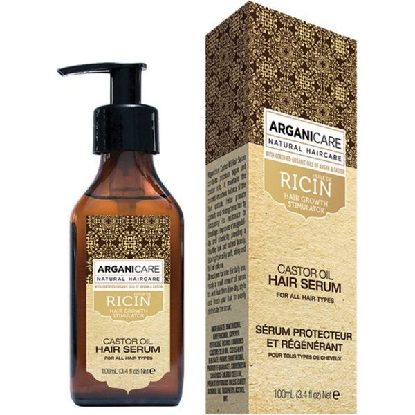 Arganicare Siero All'olio Di Ricino Per Stimolare La Crescita Dei Capelli, 100Ml-image