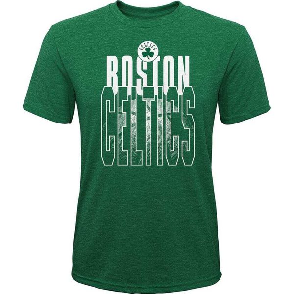 Outerstuff Solar Flair Maglietta A Maniche Corte In Tri-Blend Nba Junior, Boston Celtics - Taglia: L, 14-16 Anni-image