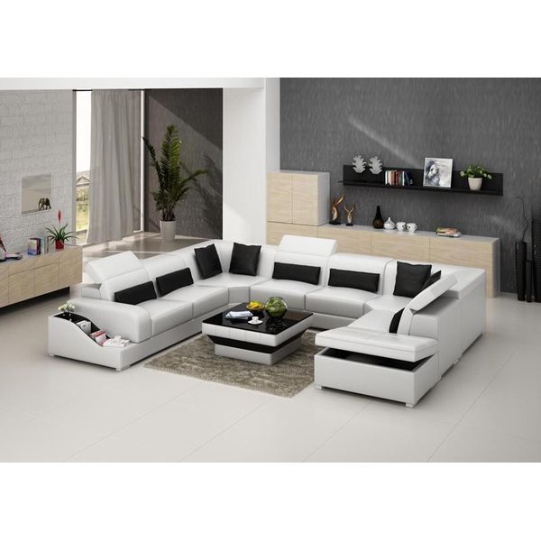 Zona Giorno Divano Angolare Moderno Set Angolare Imbottito Set Angolare Divano + Usb-image