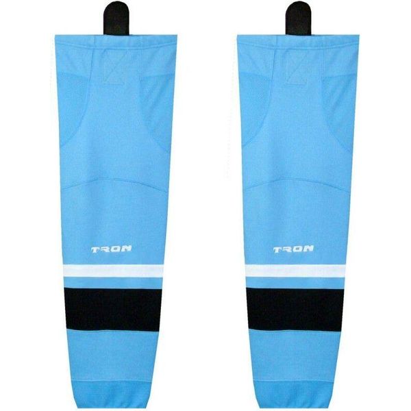 Tronx SK300 Calzettoni Da Hockey Junior, Pittsburgh Penguins, Blu Cielo, Misura: 24 Pollici-image
