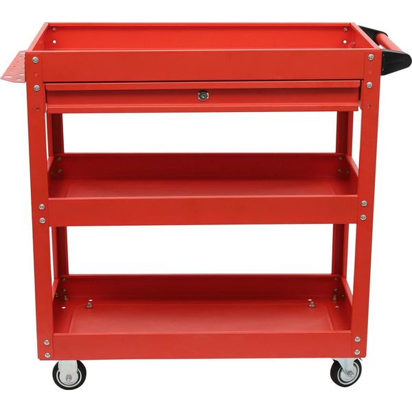 Carrello Portautensili, Design Robusto, Ampio Spazio Di Stoccaggio, Rosso-image