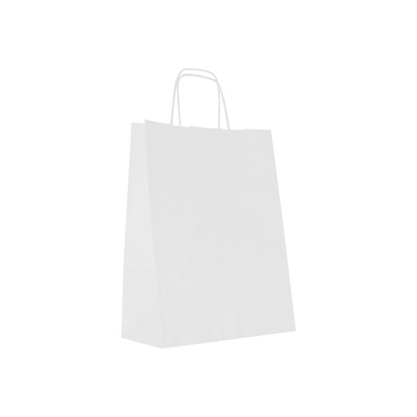 Sacchetto Di Carta 25 X 11 X 32 Cm, 250 Pezzi Bianco Awih-image