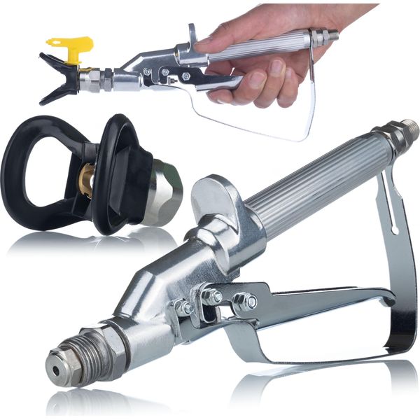 Rosfix Pistola A Spruzzo Per Vernice Ultraspray PMLRUS01 – 250 Bar, Attacco Da 1/4”, Grilletto A 4 Dita, Filtro | Per Spruzzatori Airless-image